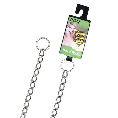 Pdq PDQ Silver Steel Dog Choke Chain Collar Large 12920